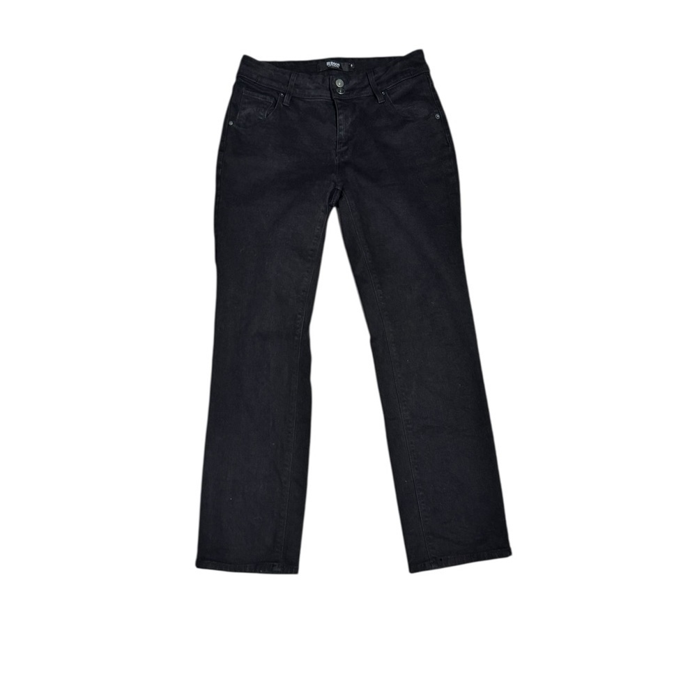 Hudson Black Straight Leg Jeans Size 8 | Clean Girl Quiet Luxury Minimal